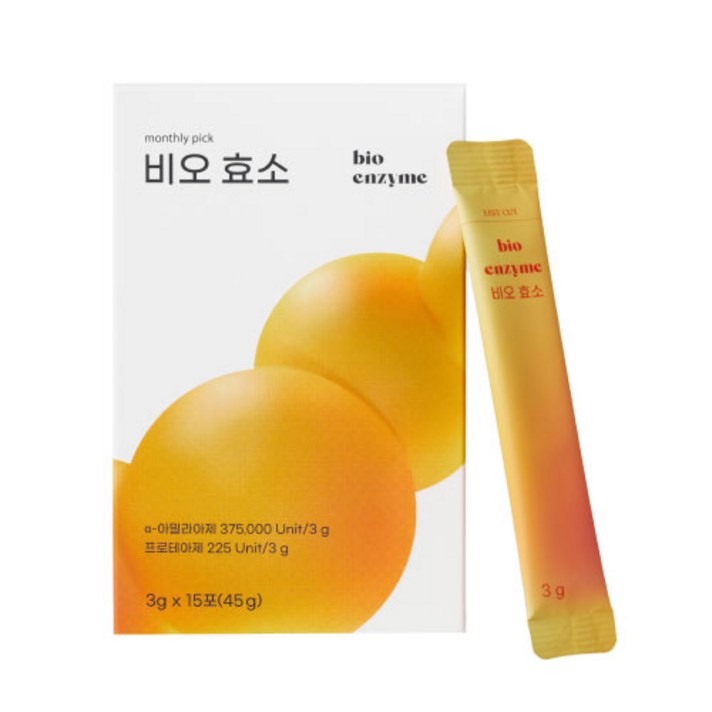 100% 국산 곡물 발효 효소 3g 15포 비오효소, 2박스