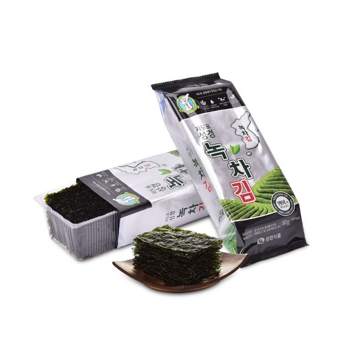 지도표성경 녹차 조각김, 50g, 20개