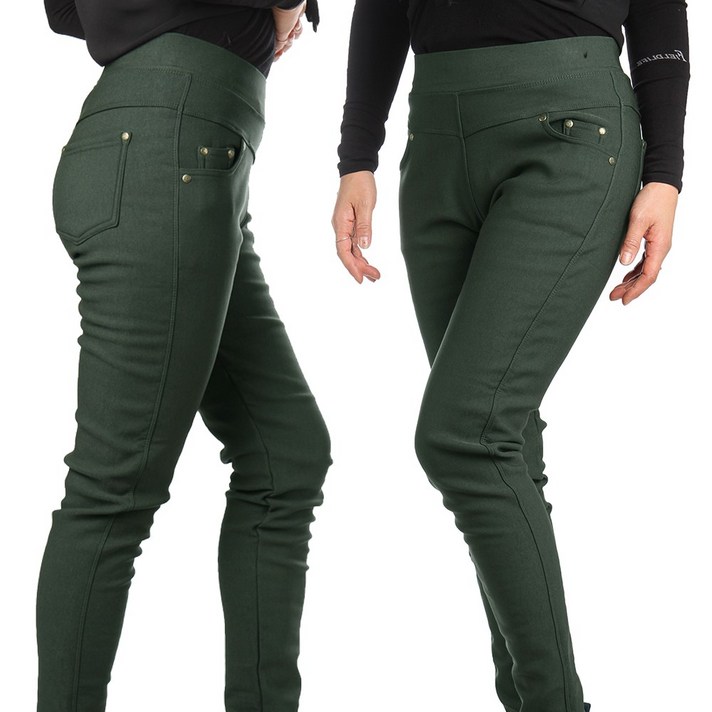 모렉스 여성 겨울 5번 기모 찡 스판 바지 고무줄 밴딩 방한 한파 보온