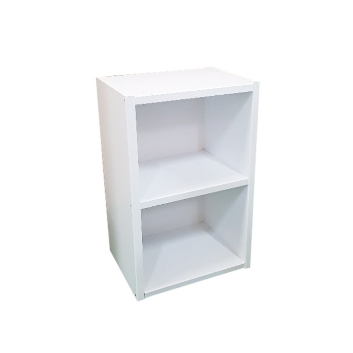 제이드 가구 두께 2.4cm 공간박스 2단 3단 4단 수납장 국산 우수한자재 낮은 책장 책꽂이, 2단 화이트