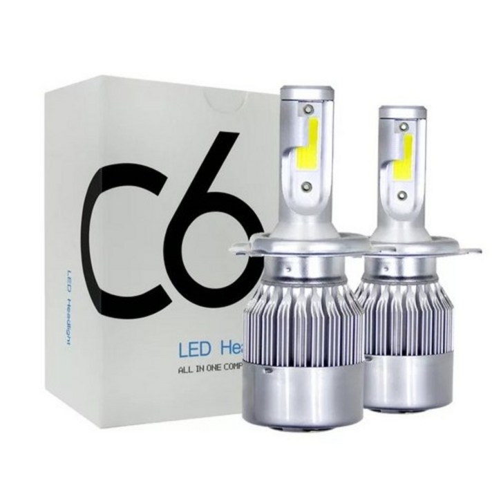 C6 LED 헤드라이트 (H7 H4 H1 6000K) 자동차 전조등 (좌우 1세트)