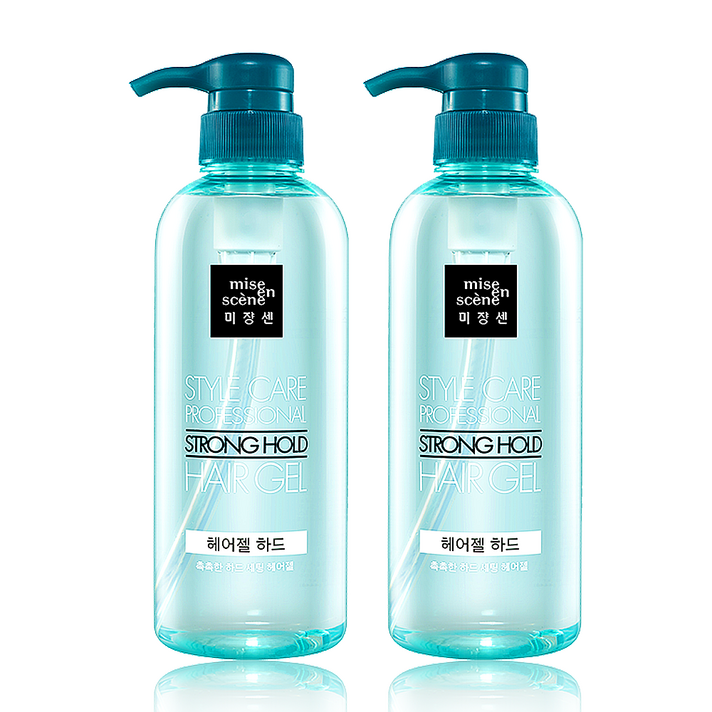 미쟝센 스타일케어 헤어젤 하드 500ml 1+1 헤어왁싱 남자머리스타일, 2개