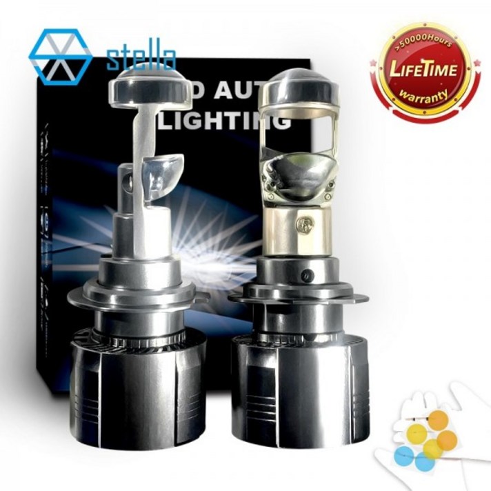 자동차 전조등 스텔라 2pcs 헤드 라이트 전구 로우 빔 램프 CANBUS h7 h11 9005 9006 미니 led 프로젝터 렌즈 자동 12v 10000lm 용 다이오드, LHD, H9