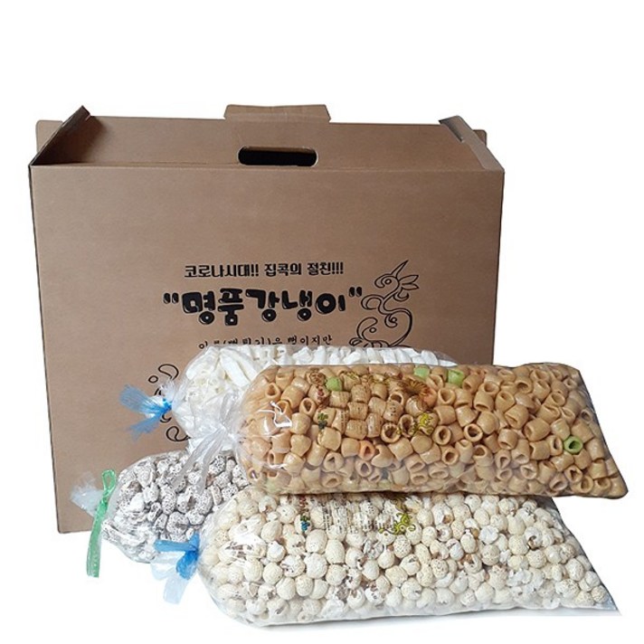 (선물세트) 명품강냉이 뻥튀기과자 대용량 4종 선물세트 x 1개, 1세트