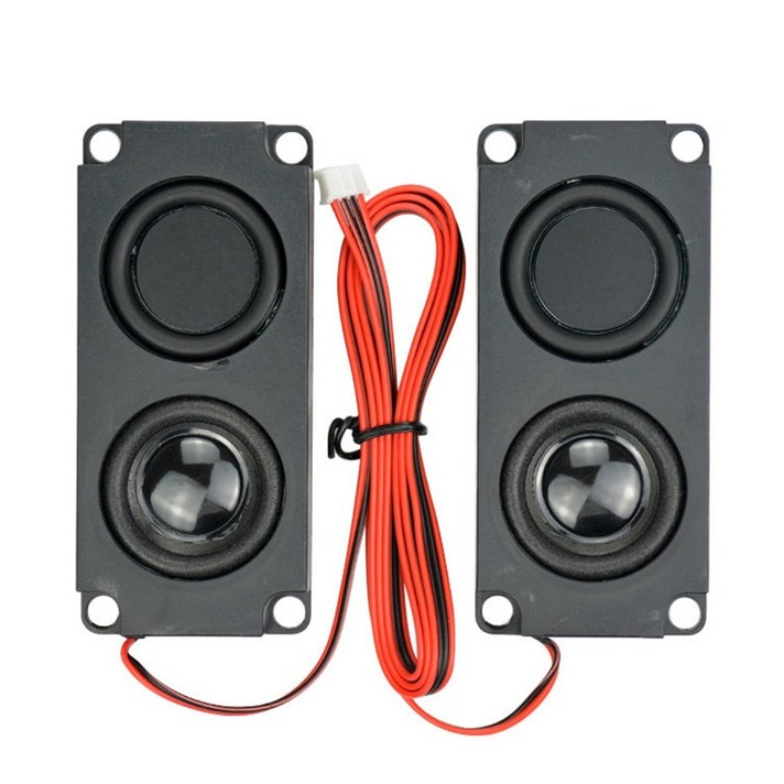 2pcs 오디오 스피커 스테레오 우퍼 휴대용 스피커 10045 LED TV 스피커 8옴 5W 정사각형 오디오 스피커 580MM 케이블 길이, 없음