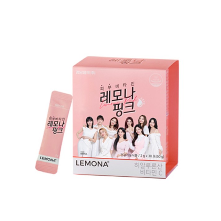 트와이스 피부비타민 경남제약 레모나핑크 히알루론산 레모나 비타민c 2g x 30포 3세트