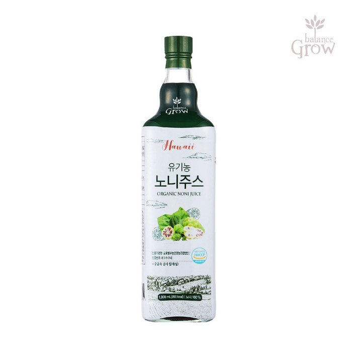 밸런스그로우 코스트코 유기농 하와이 노니주스 100% 원액 1000mL - 이중 안전 포장, 1개