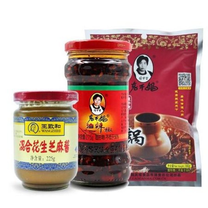 #ME 라오깐마 훠궈소스+즈마장+라조장 훠궈소스 세트, 1