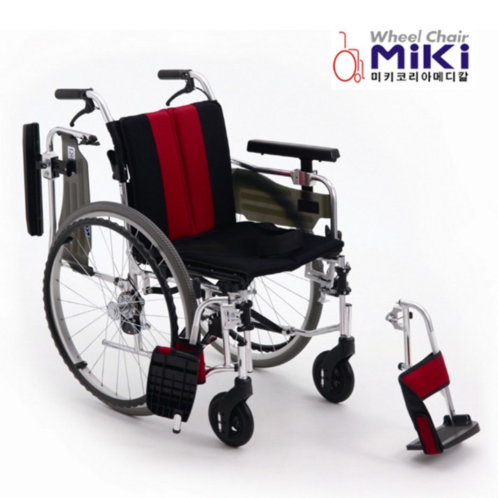 미키 알루미늄 휠체어 MIKI-W AH(팔받침대 높이조절), W717