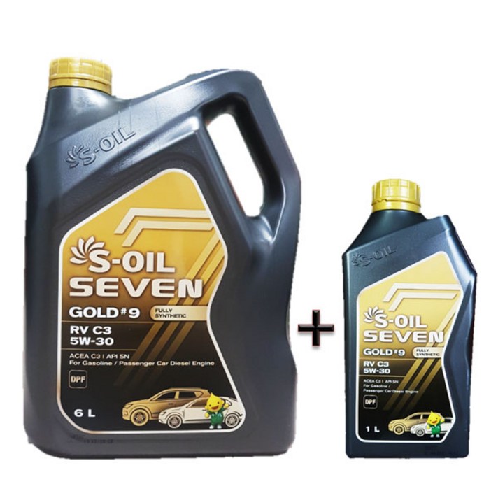 에스오일 세븐골드 RV C3 5W30 6L 1개 + 1L 디젤 엔진오일, 세븐골드 RV 5W30 6L+1L, ◆ 7골드 RV C3 5W30 6L 1개 + 1L ◆1개◆