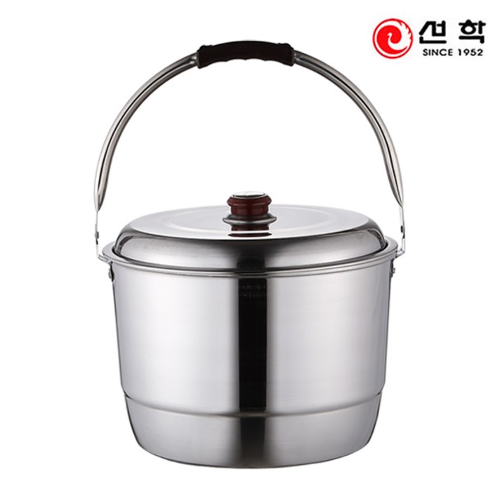선학 국산 스텐들통 10L 스텐인레스들통 빨래솥 스텐찜기 찜통 스텐 곰솥 찜솥 스텐냄비, one