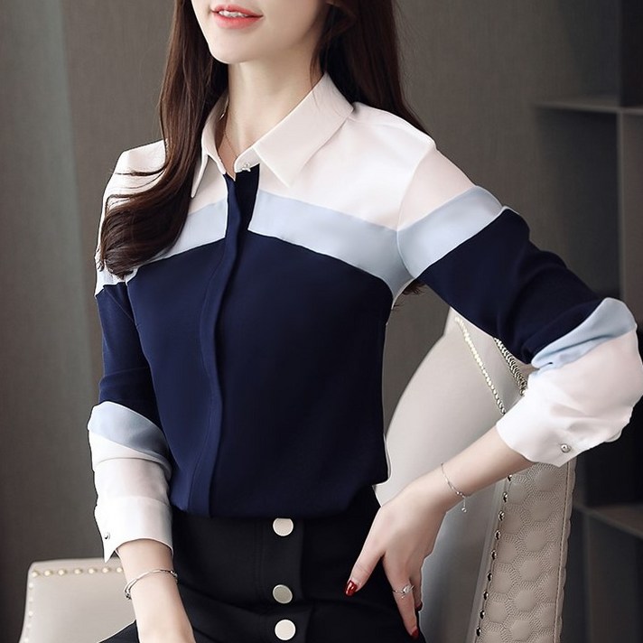 디아리스 가을 여성 오피스 카라 블라우스 631