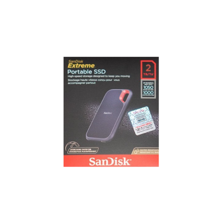 샌디스크 외장SSD Extreme 익스트림 방수 방진 휴대용 포터블 SSD E61 2TB, 블랙, 2테라