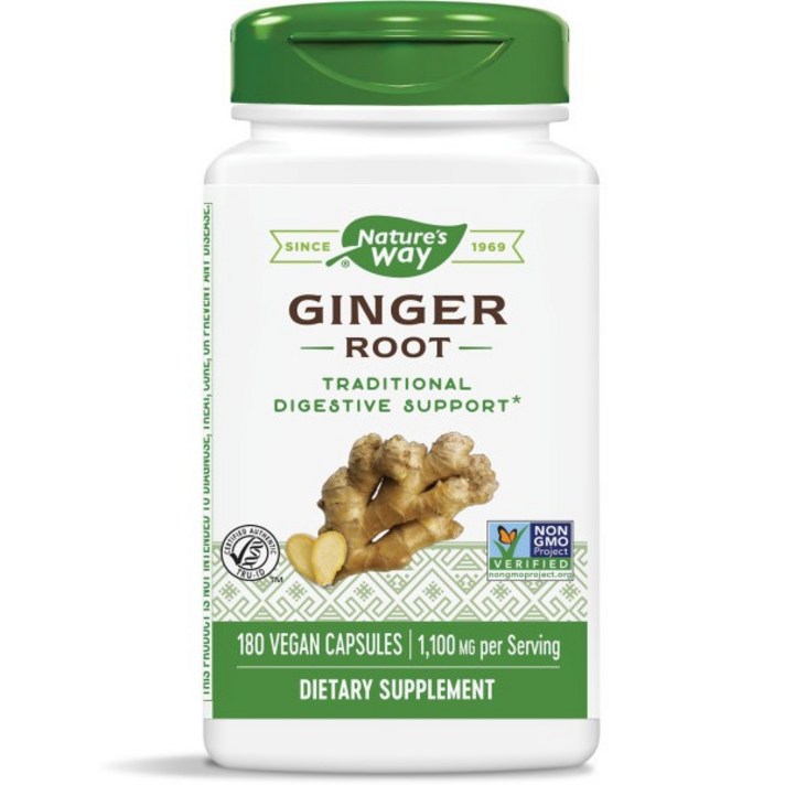 네이쳐스웨이 진저 루트 550mg 비건 캡슐, 180개입, 1개