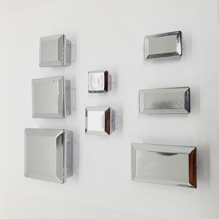 PVC 사각캡 고급 은색 각파이프 마감캡, 1개, 30*30