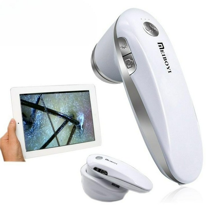 두피 진단기 두피촬영 휴대용 전자 현미경 무선 피부 카메라 wifi, 화이트+상자X
