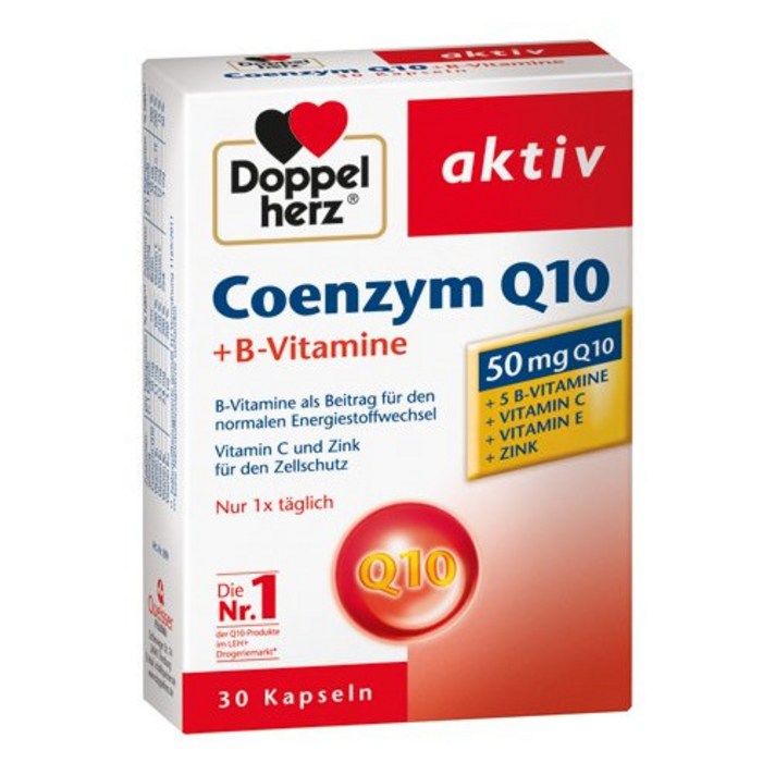 Double Heart Coenzyme Q10 + Vitamin B Pack of 2 2 x 30 Capsules, 본문참고, Double Heart Coenzyme Q10 , 본문참고