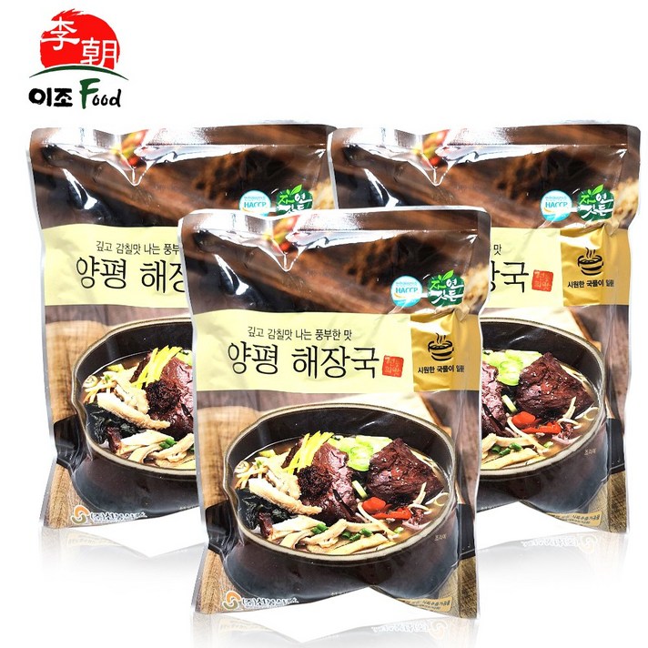 선봉식품 양평해장국 600g 상온보관 해장국 선지해장국 선지 전자레인지 조리가능, 3개