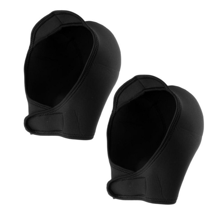2Pcs 스트레치 모자 2mm 네오프렌 잠수복 후드 스쿠버 다이빙 서핑 카약, 블랙, 설명