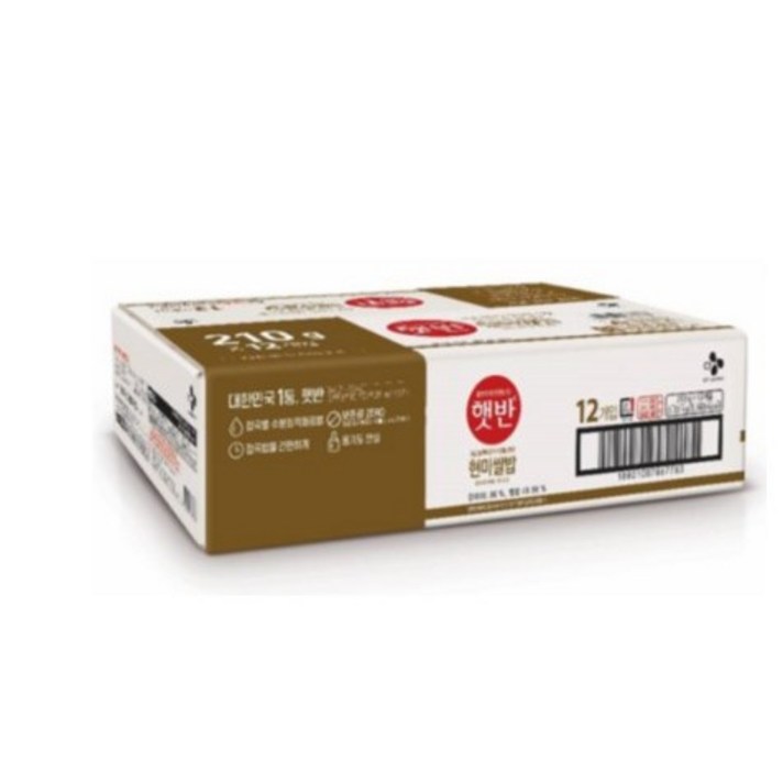 햇반 현미쌀밥, 210g, 12개