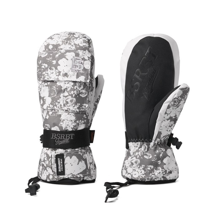비에스래빗 2324 BSRABBIT BSR POCKET SNOWBOARD GLOVE MONO FLOWER 스노우보드 장갑, S