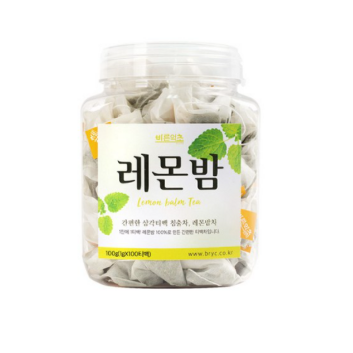 바른약초 레몬밤 삼각티백, 1g, 100개
