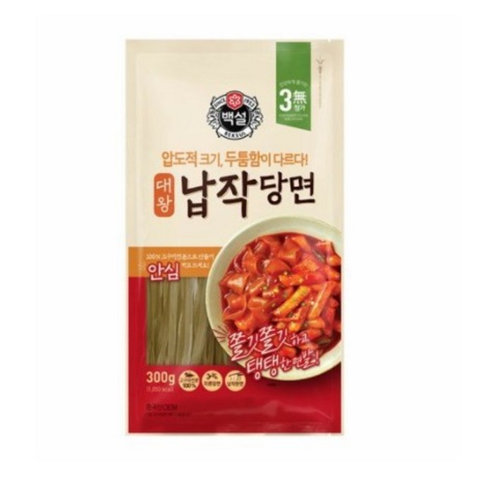 백설 대왕 납작당면, 300g, 7개