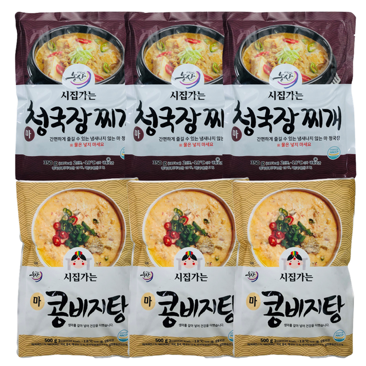 시집가는 청국장 350g X3개입 시집가는 콩비지탕 500gX3개입