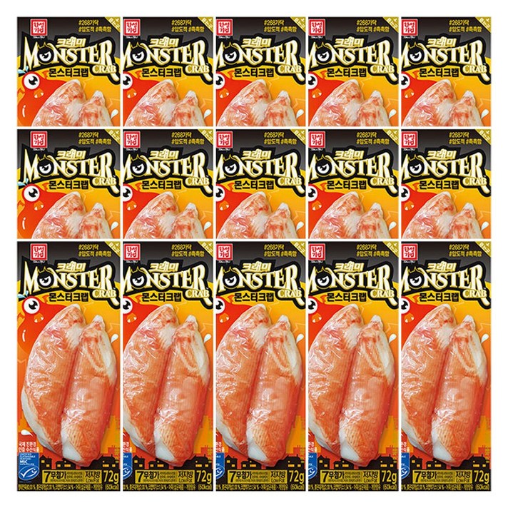 한성 크래미 몬스터크랩 게맛살 72G x 15개, 어묵스프(6g)