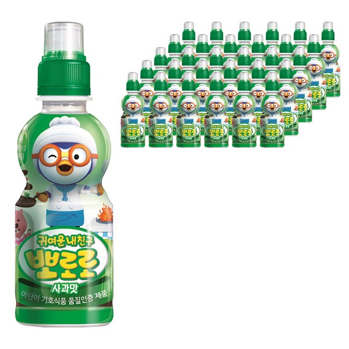 뽀로로 귀여운 내친구 어린이 음료 235 ml 235ml, 사과맛, 48개