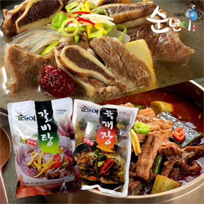 순년이 갈비탕 600gx5팩 +육개장 600gx5팩, 단일상품/단일상품