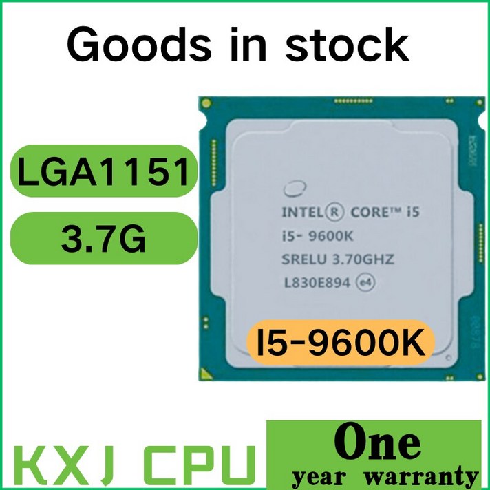 인텔 코어 i5-9600K i5 9600K 3.7 GHz 6 코어 6 스레드 CPU 프로세서 9M 95W LGA 1151