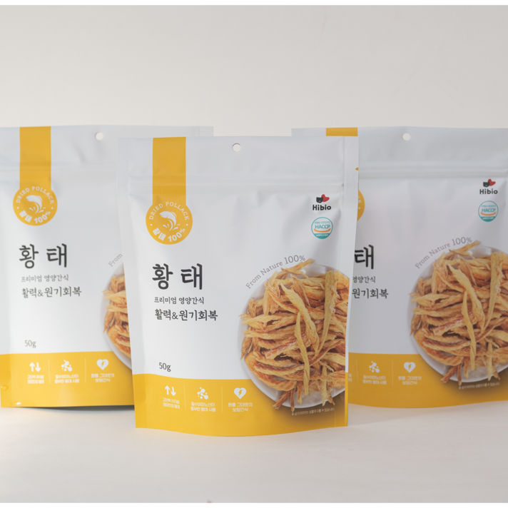 하이비오 강아지 간식 프리미엄 영양간식 황태 활력&원기회복 3봉