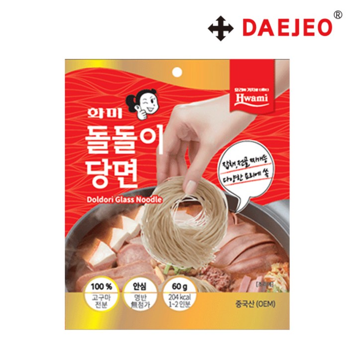 화미 돌돌이당면60g x60개 찰당면 당면사리 잡채, 단품