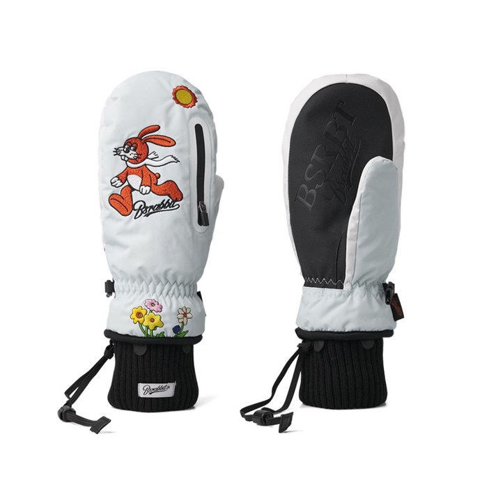비에스래빗 2324 BSRABBIT SUNDAY RABBIT ZIPPER POCKET GLOVE SKY 스노우보드 장갑, M