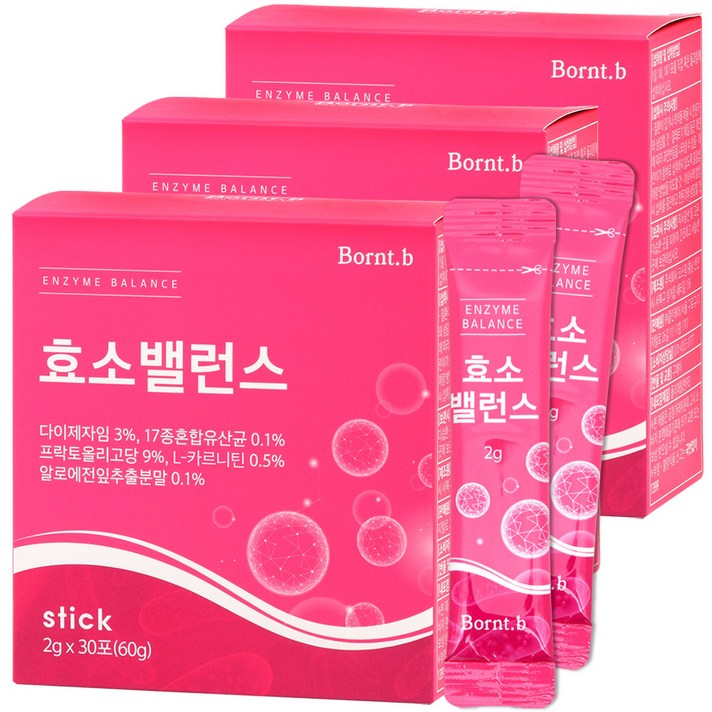 본트비 효소 밸런스 석류맛, 2gx30포, 3박스