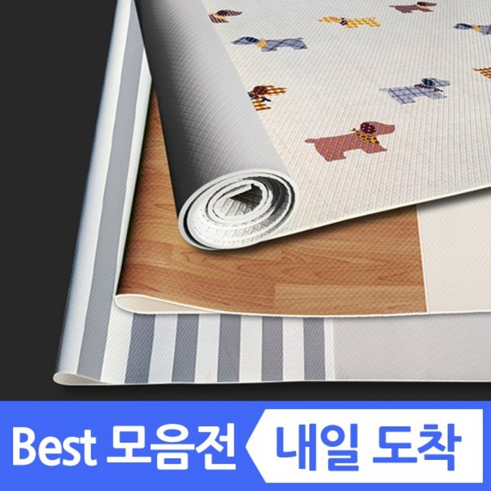 알파산업 양면 pvc 잘라쓰는 롤형 미끄럼방지 애견 강아지 반려견 펫 대형 특대형 발코니 베란다 거실 복도 형 롤 방수 바닥 매트 놀이 놀이방, 양면 1 퍼피+연우드