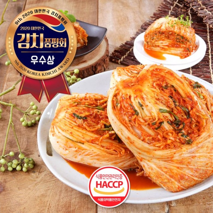 전주찬방 유기배추 포기김치 3kg, 1개