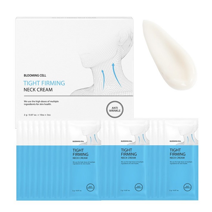 블루밍셀 목 주름 리프팅 넥크림 포허스킨 1개월분 개별포장 (2g*30개) 60g