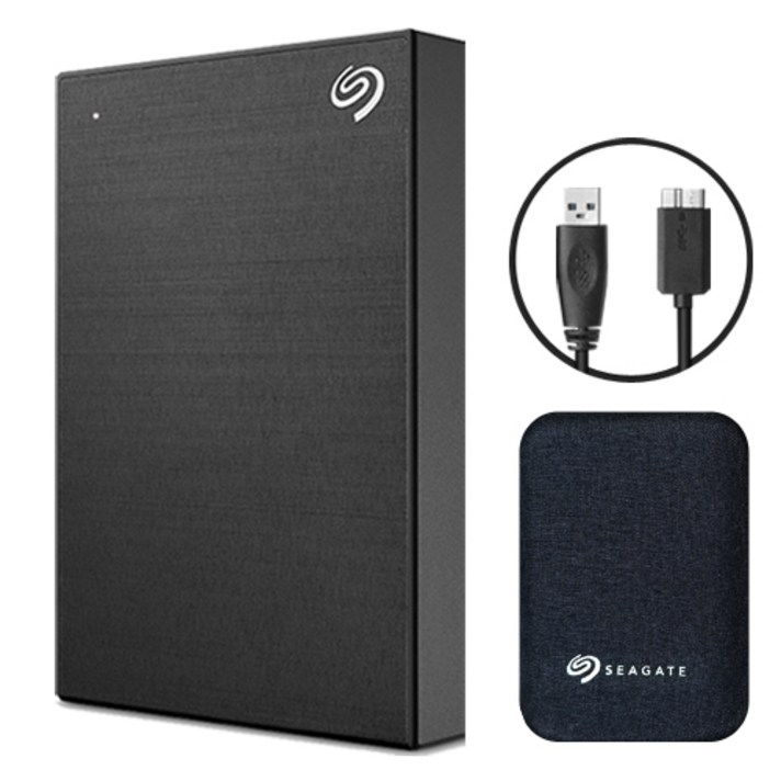 씨게이트 외장하드 원터치 외장 HDD 저장장치 데이터복구, 2TB, 블랙