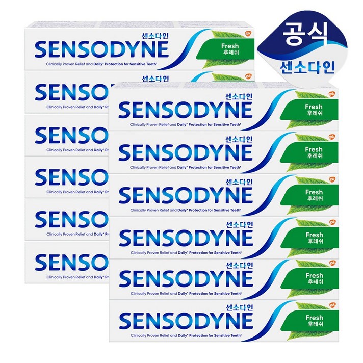 센소다인 후레쉬 치약 민트향, 100g, 12개