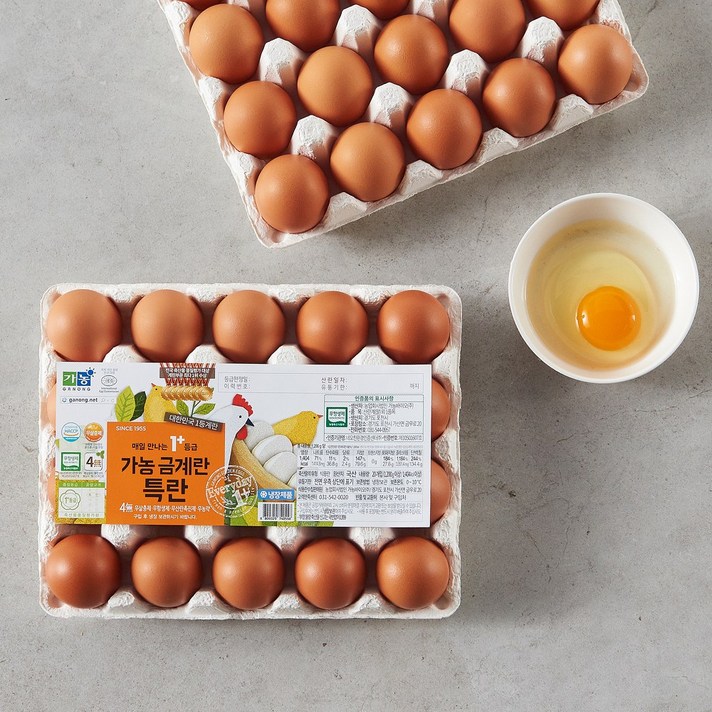 가농 무항생제인증 1+등급 특란(당일산란 발송), 60g, 40개