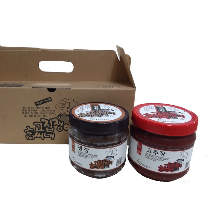 고집쟁이고씨네 1kg 2종선물세트, 1kg2종(된장+고추장)