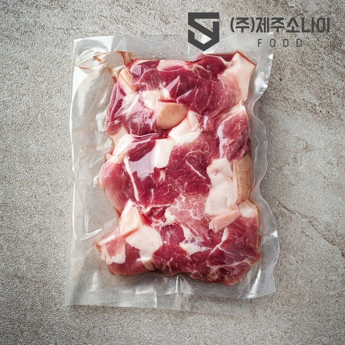 제주 흑돼지 저온숙성 오겹살/목살/항정살/가브리살/앞다리살 1kg 2팩, 앞다리 찌개용 1kg