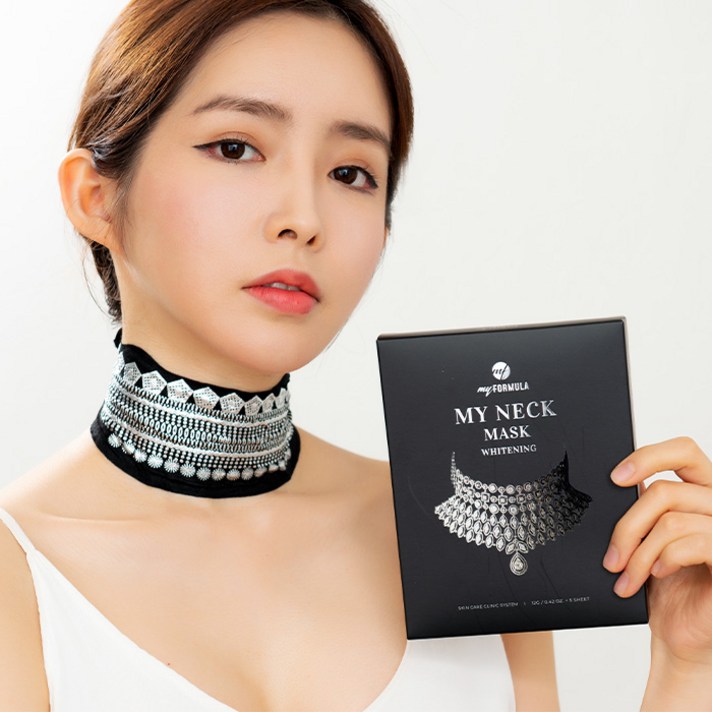 식약처 미백 주름 기능성 인증 목주름 해결사 마이포뮬러 마이넥 화이트닝 마스크 1박스5매, 1팩, 5장