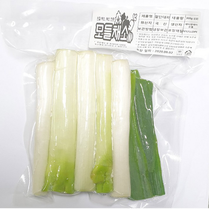 모들채소 절단대파 300g 1팩