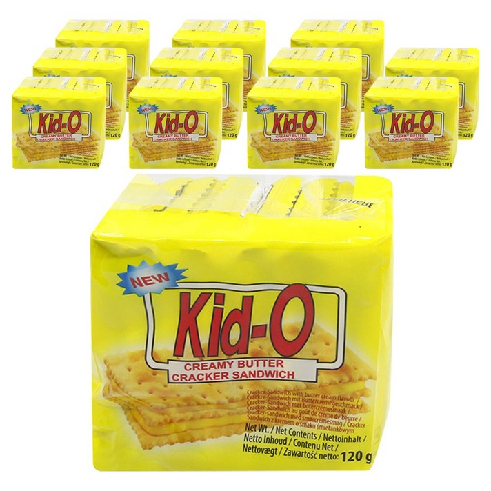 키드오 크리미버터 크래커 샌드위치, 120g, 12개