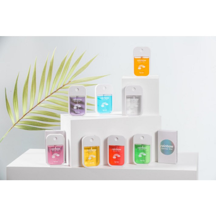 레인보우 세니타이저 미스트 8SET 40ml 8가지색상 의약외품 손세정제 손소독제 스프레이 휴대용, 8가지 전색상