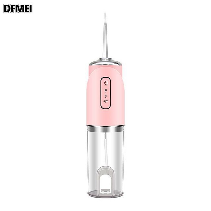 DFMEI 휴대용 전동 충치기 스케일링기 치아클리너 구강관리 워터프루프 치실, 가루에 네 개의 노즐을 배합하다.
