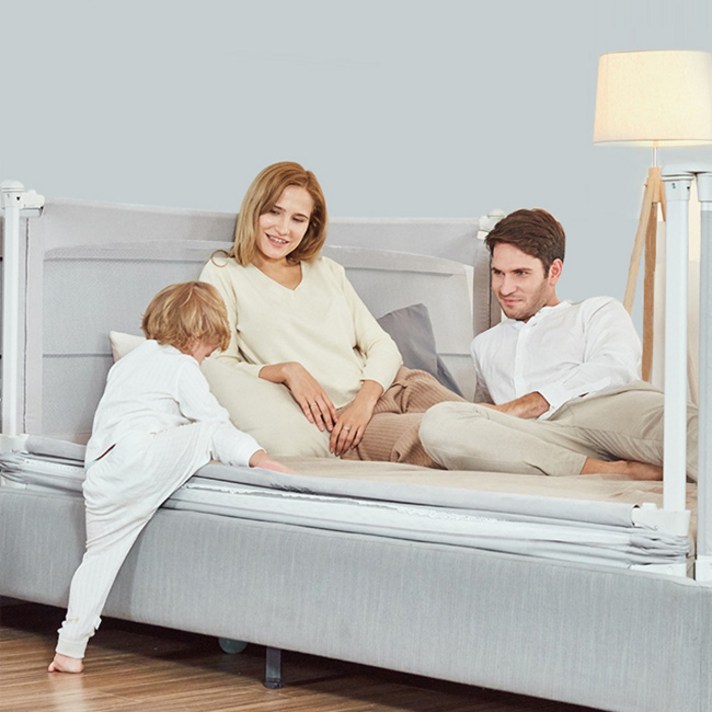 babyBBZ 슬라이딩 침대가드 높이조절 최대81cm, 슬라이딩-150화이트